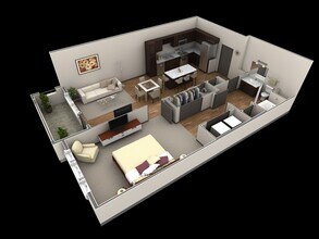 1 BR Premier Overlook 2064 floor plan